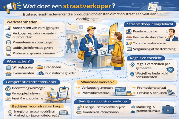Alles over het beroep straatverkoper Wat doet een straatverkoper